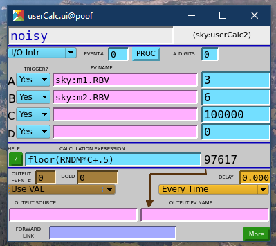 noisy detector simulation